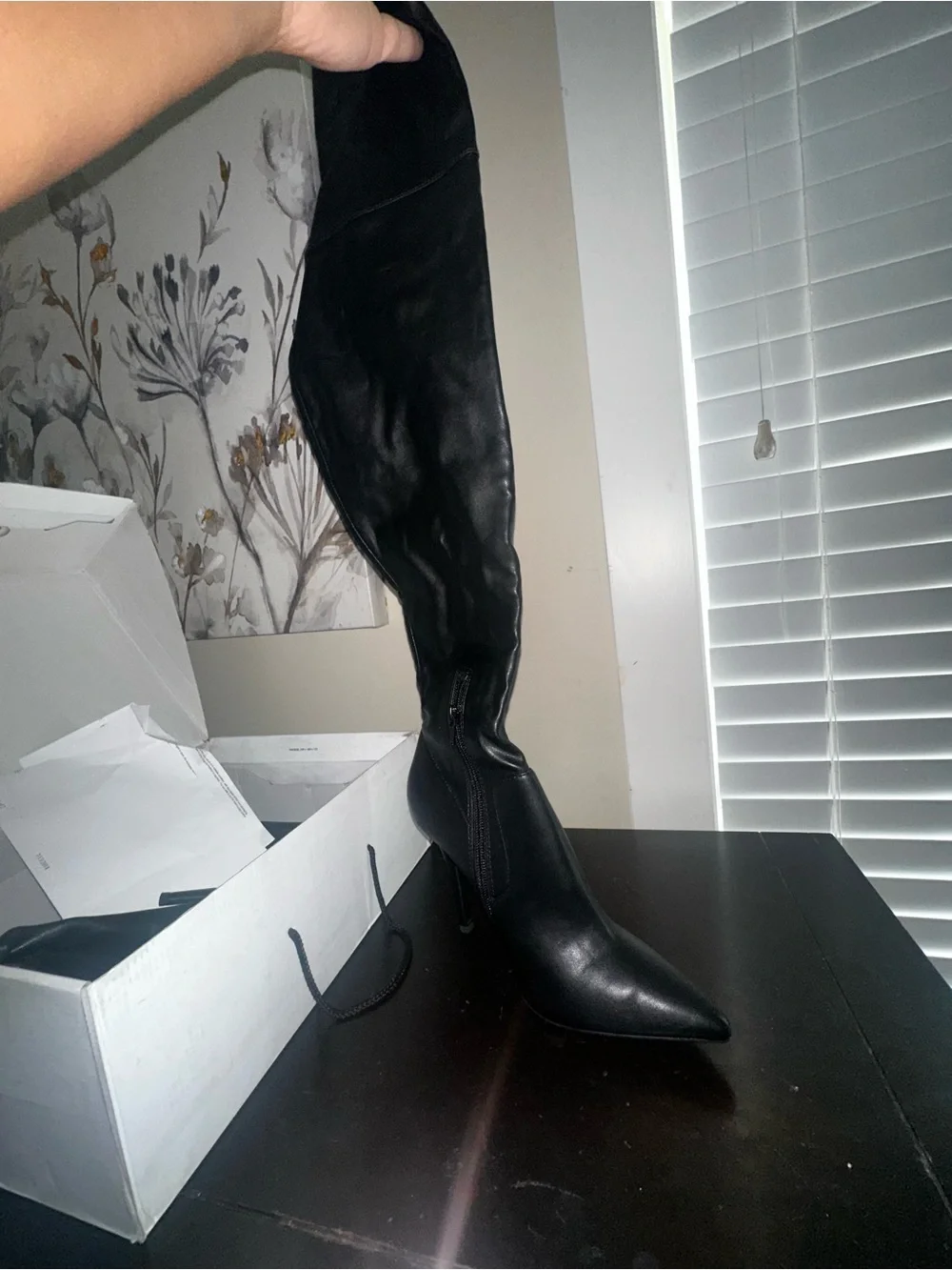 Aldo Black Over-the-Knee Stiletto Boots